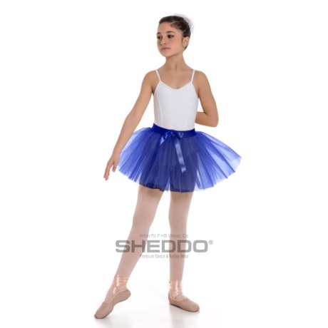 Girls 2 Layer Tutu Skirt With Elasticated Waistband, Navy Blue