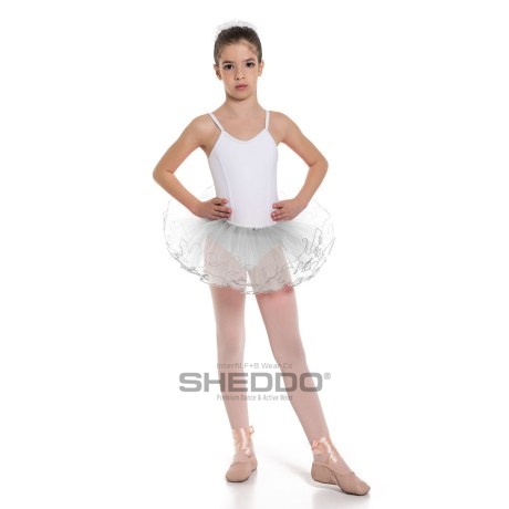 Girls 3 Layer Tutu Skirt With Elasticated Waist, White