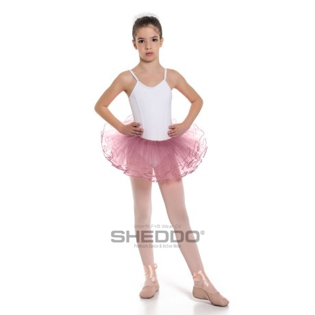 Girls 3 Layer Tutu Skirt With Elasticated Waist, Begognia Pink