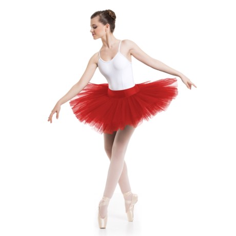 Female 6 Double Layered Tutu With Knicker, Red
