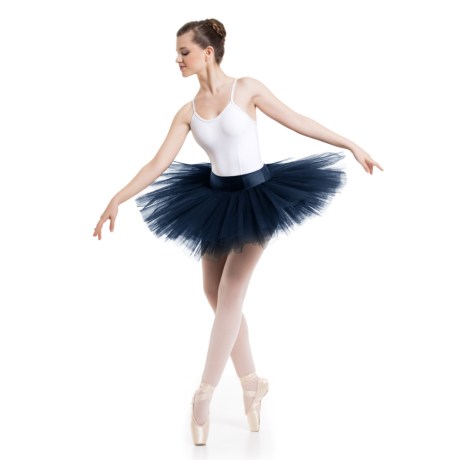 Female 6 Double Layered Tutu With Knicker, Navy Blue