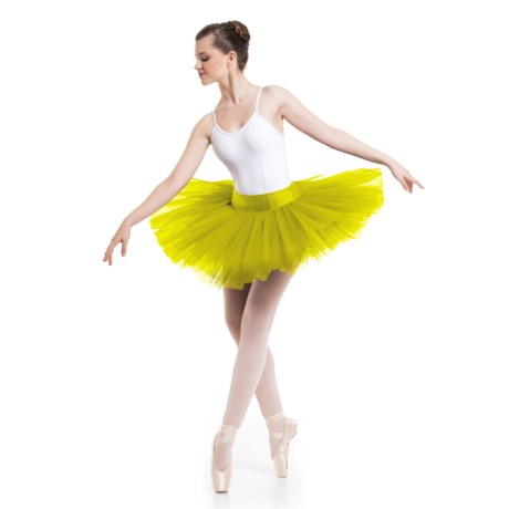 Female 6 Double Layered Tutu With Knicker, Lemon Yellow